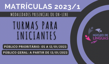 Horários e Turmas - 2º Semestre 2019 - Centro de Línguas e